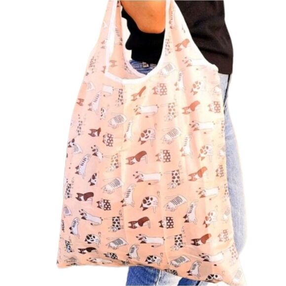 Cartoon Cat Reusable Shopping Tote - Picture 6 of 7